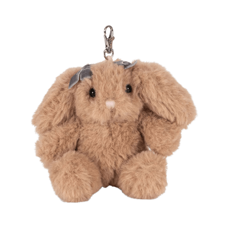 Bag charm - Kanin m / blå sløyfe