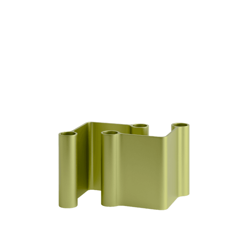 Pair Candleholder - green 11 cm
