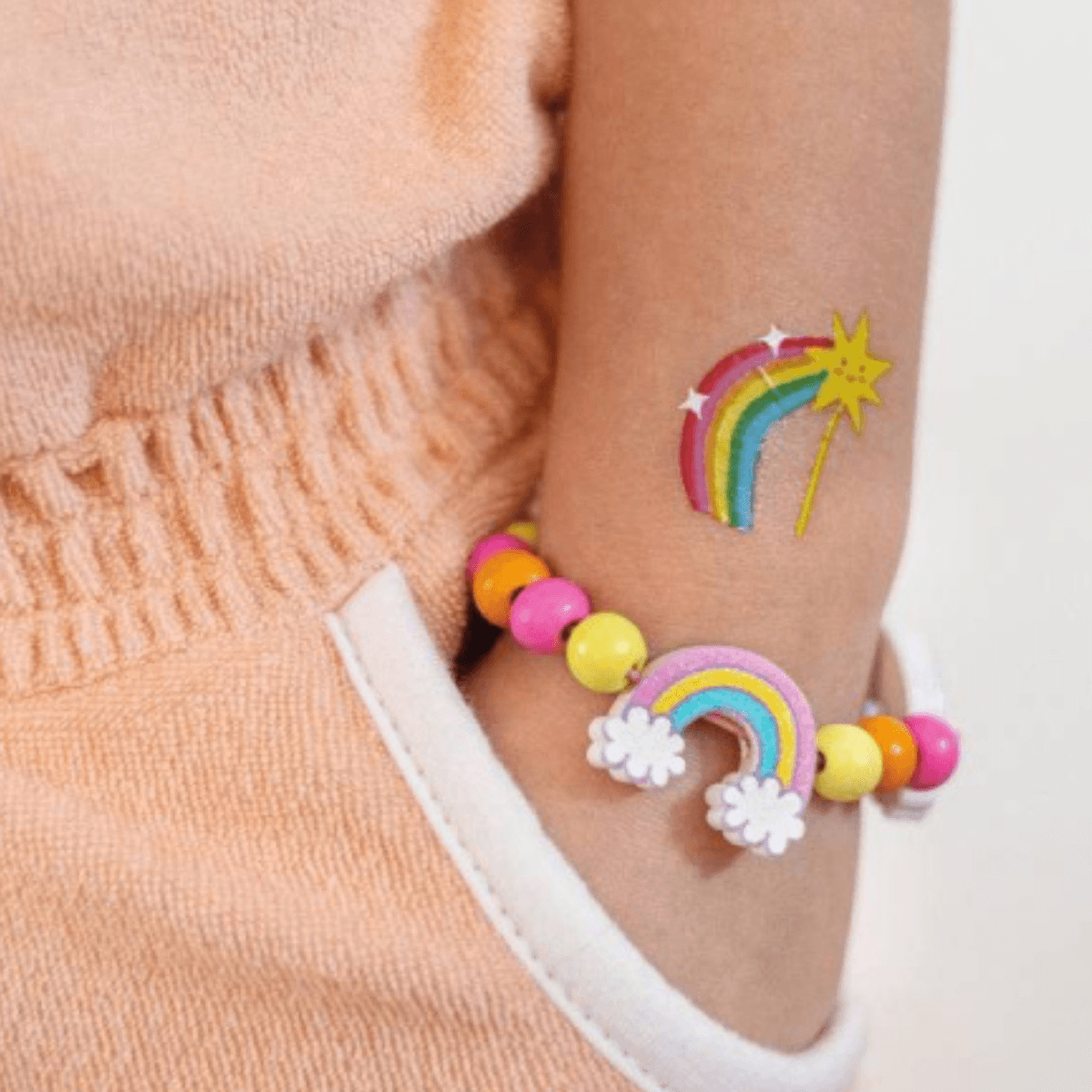 DIY armbånd og tatovering - Regnbue 