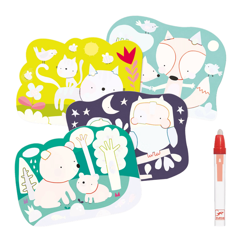 Magisk fargelegging med skogsdyr