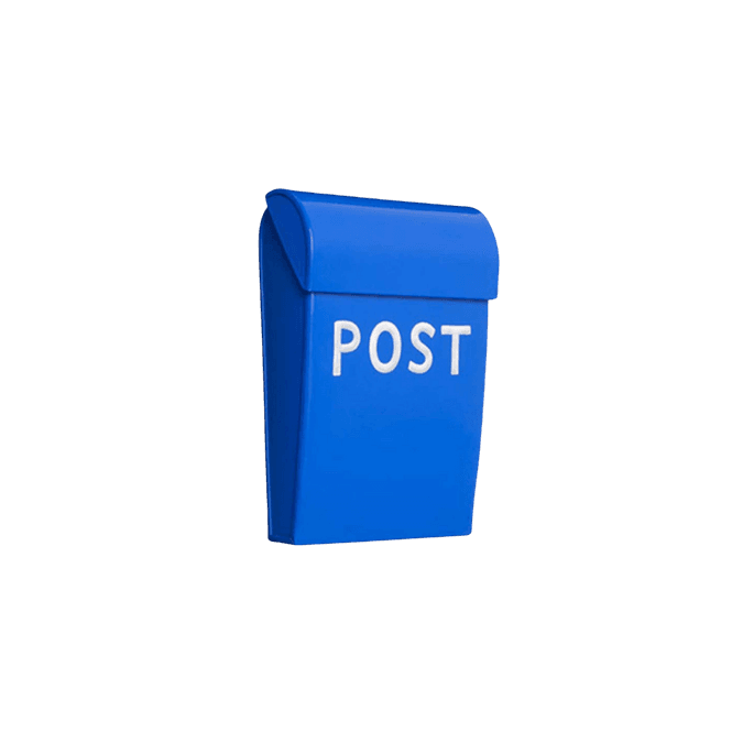 Hovedbilde Postkasse mini - Knæsj blå