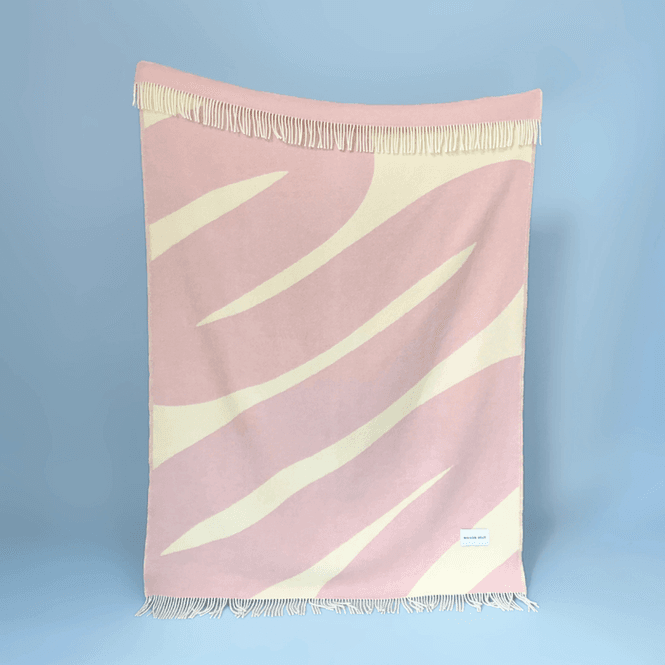 Hovedbilde Swirl Ullpledd - Butter Yellow Pink