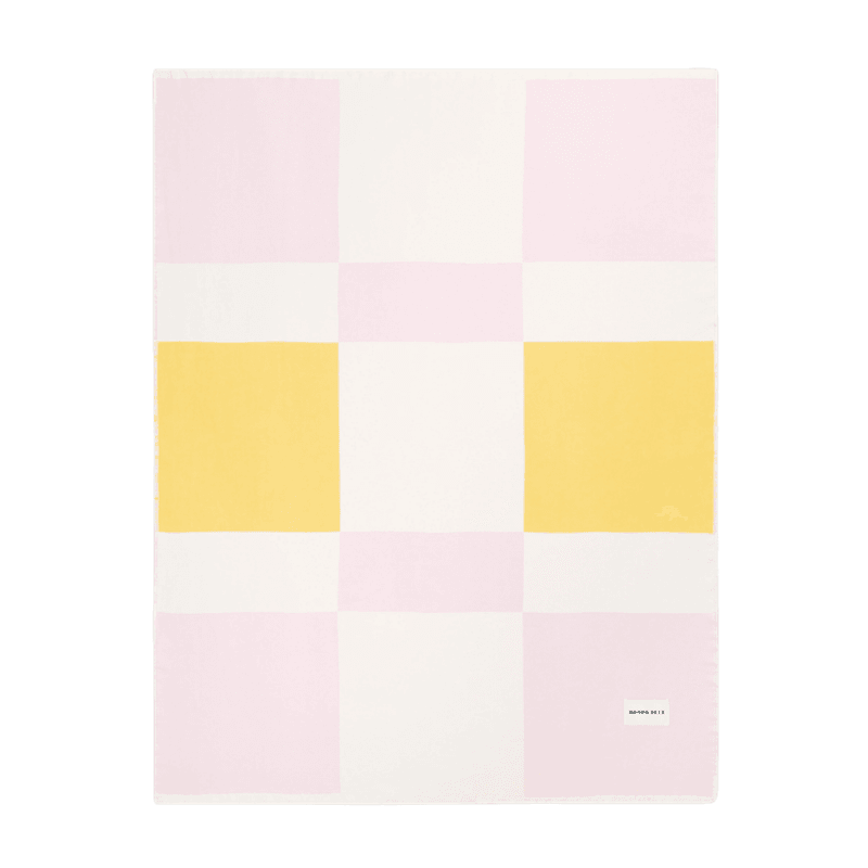 Check Bold Blanket Pink Sun - 100 % bomull