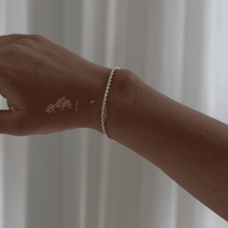 Rope Chain Bracelet Silver