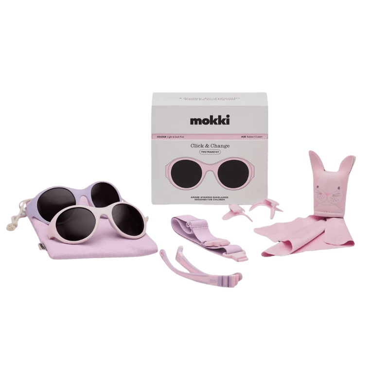 Mokki solbriller Click & Change 2.0 - Light and dark pink