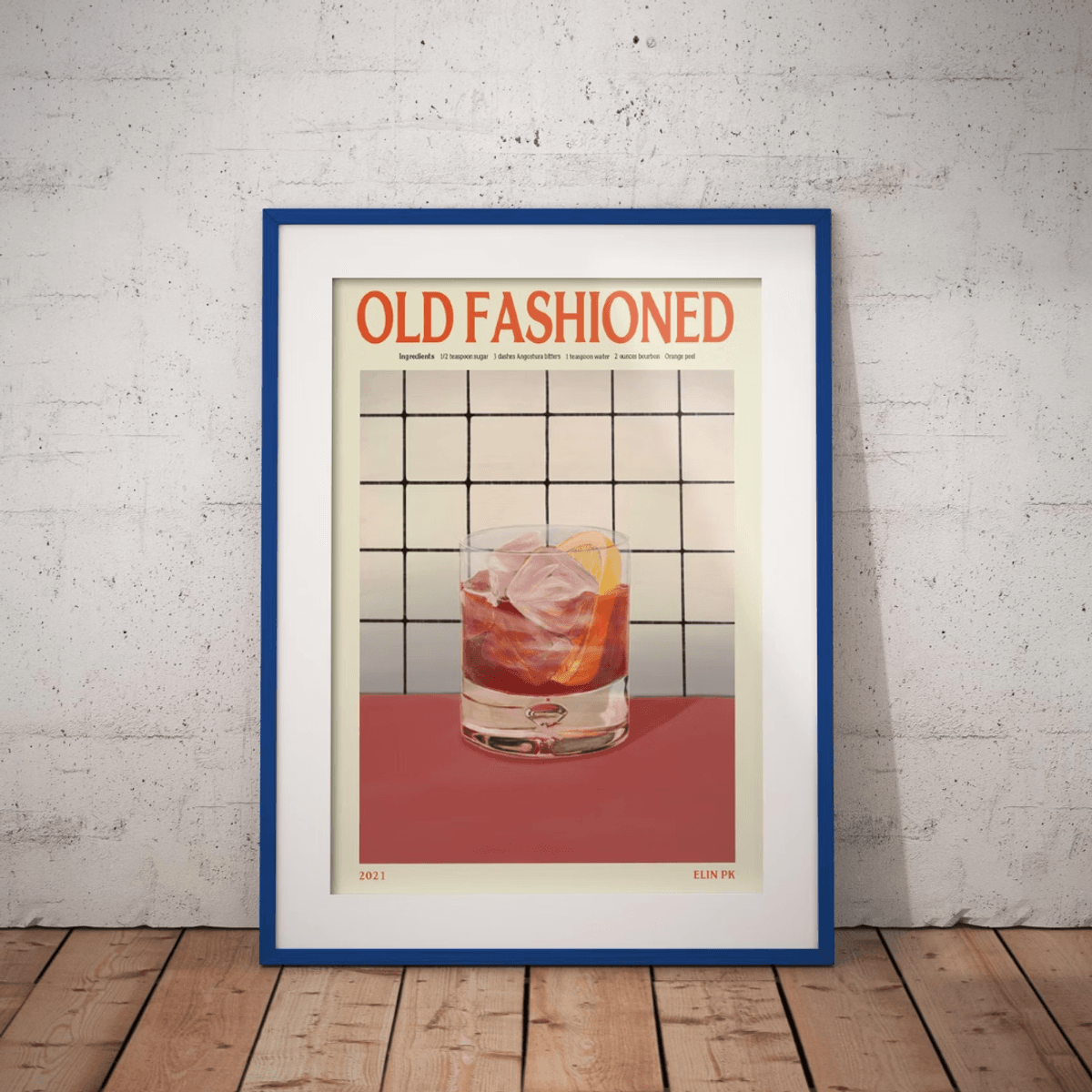 Elin PK Old Fashioned drink poster