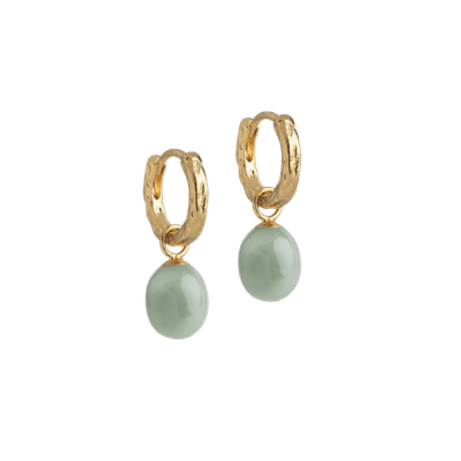 Hovedbilde ENAMEL Significant Hoops - Sage