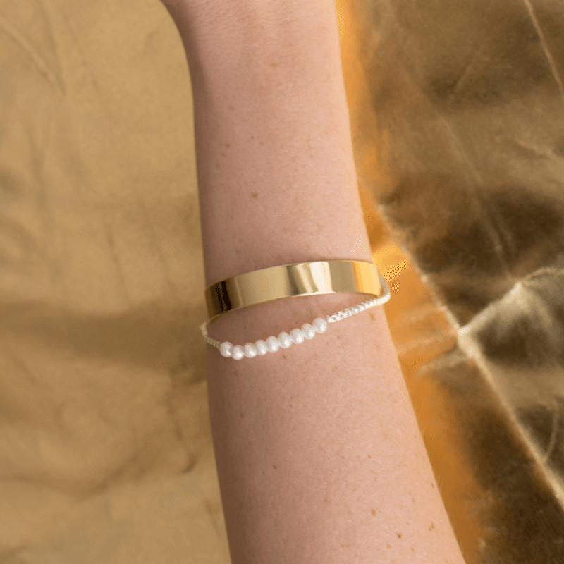 Armbånd ferskvannsperler - sølv