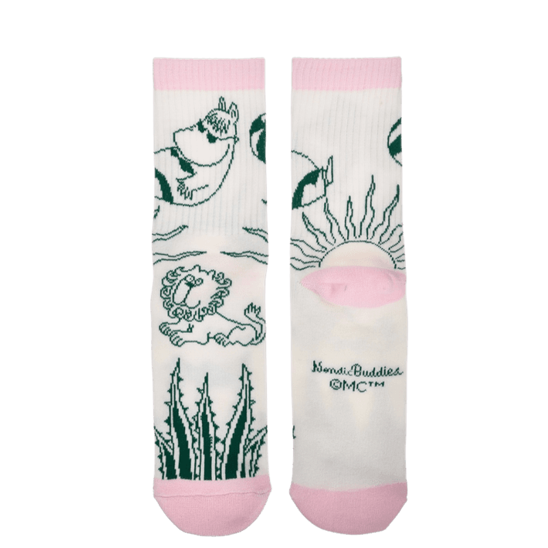 Moomin Retro Sokker - Hvit / Rosa / Grønn