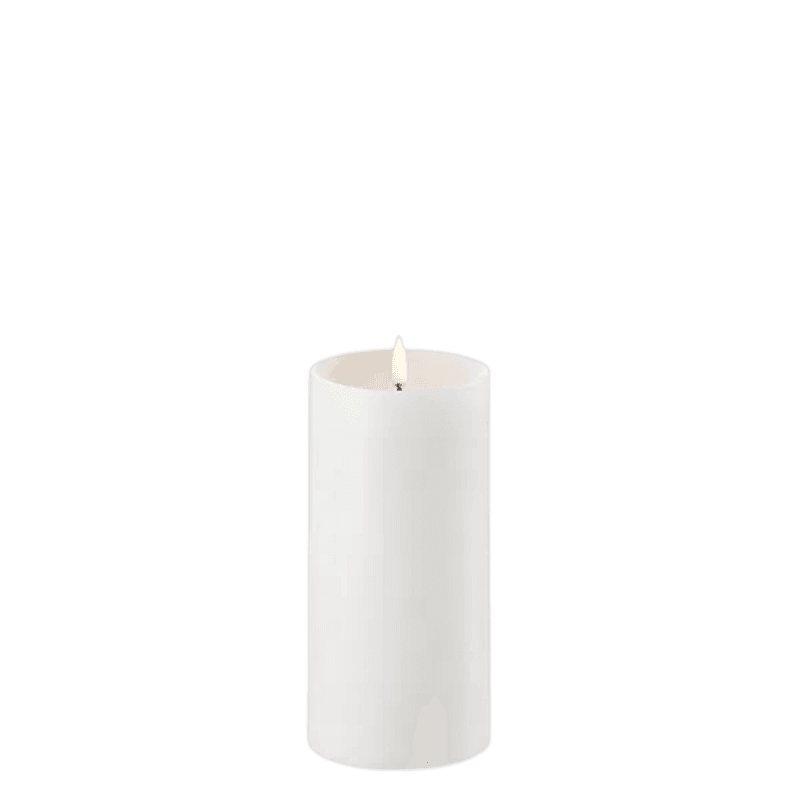 LED kubbelys m/ kant, Nordic white, 7,8x15 cm
