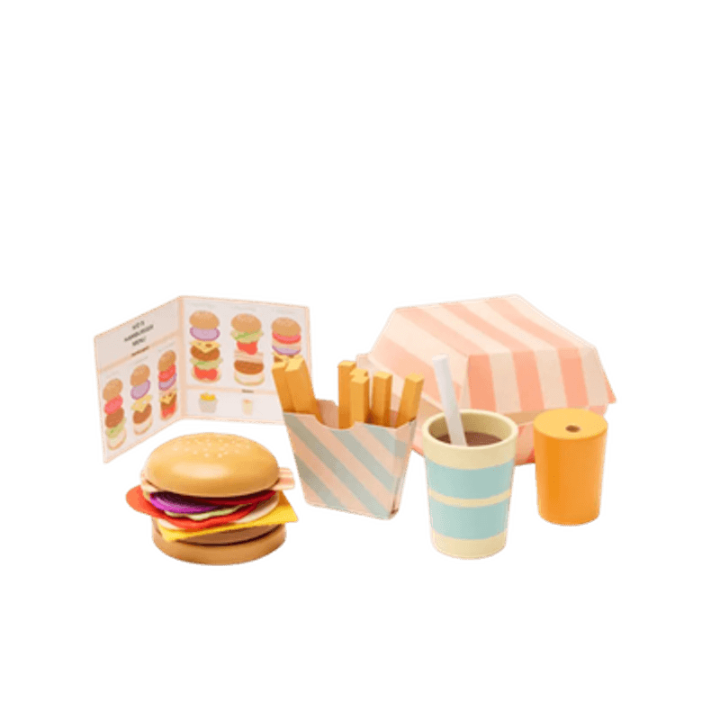 Hamburger meny lekesett i tre