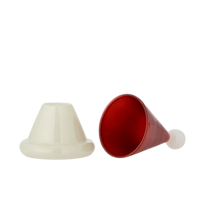 Tannpirkeholder - rød glass