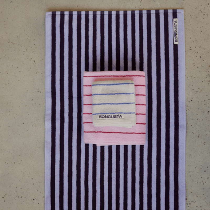 Naram Badematte - wine & lavender blue