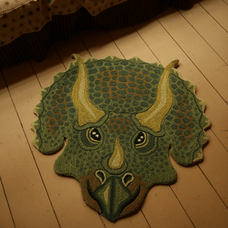 Dinosaur Triceratop Head Rug Large* FORHÅNDSBESTILLING