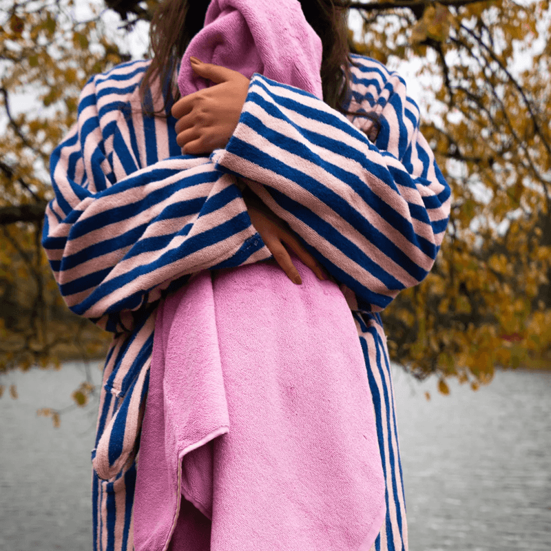 Naram morgenkåpe - dazzling blue & rose