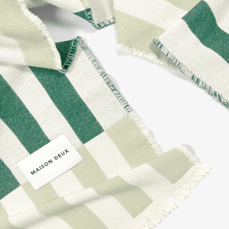 Tiles Blanket Sage Forest - 100 % bomull