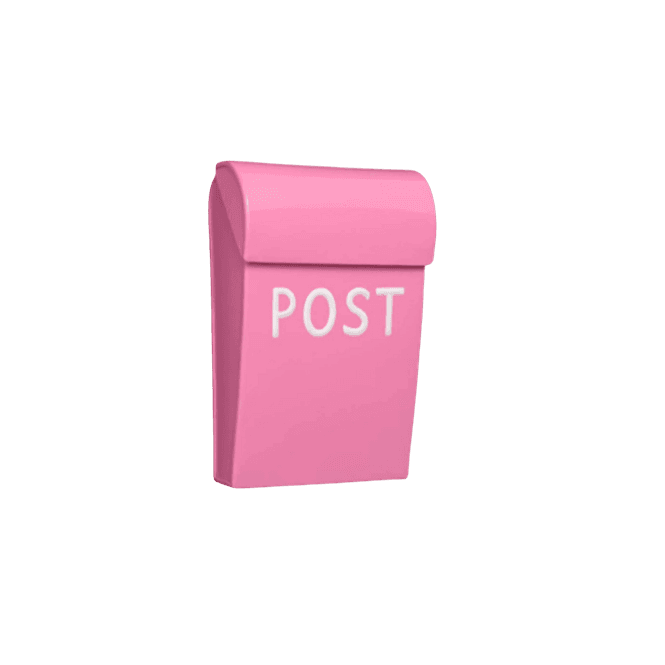 Hovedbilde Postkasse mini - mørkrosa