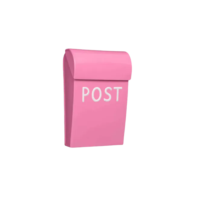 Hovedbilde Postkasse mini - mørkrosa