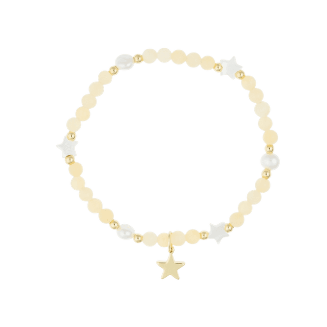 Hovedbilde Armbånd med ferskvannsperler - Yellow jade