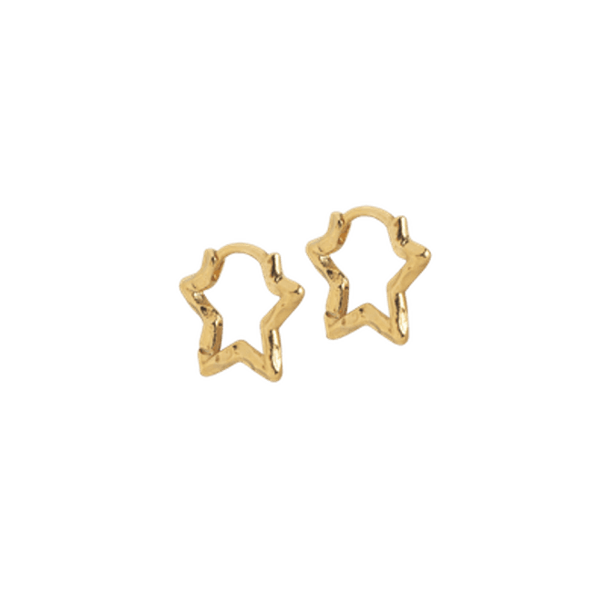 Hovedbilde ENAMEL Hoops Organic Star - Small Gold