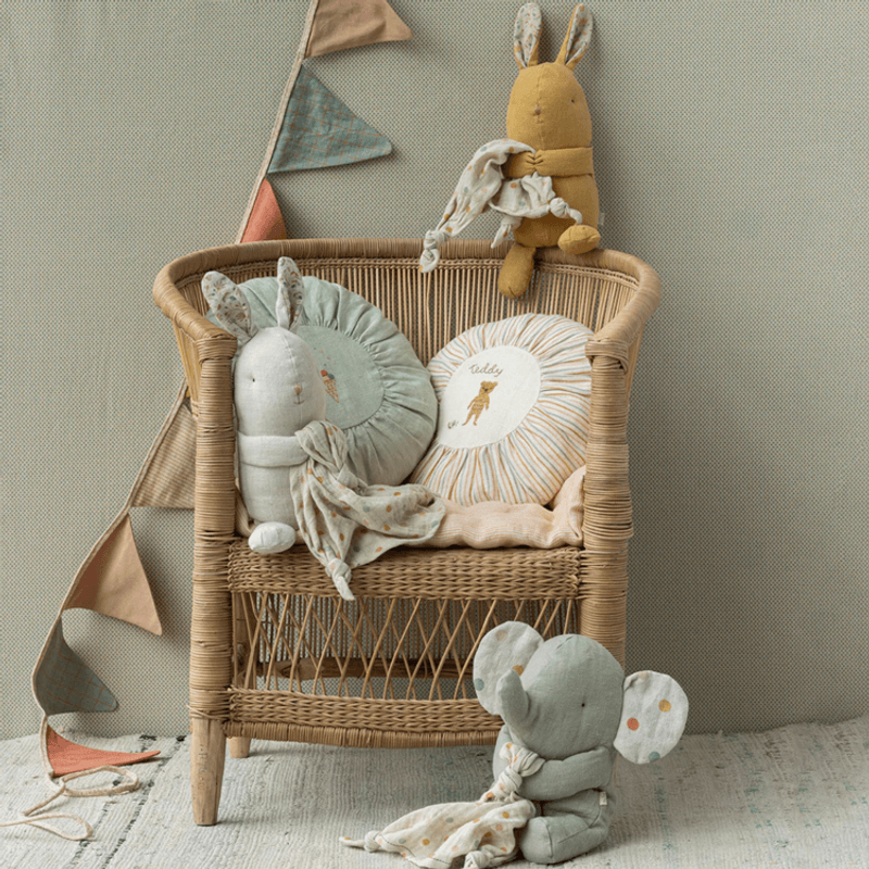 Lullaby Friends - kanin med koseklut - Natural 