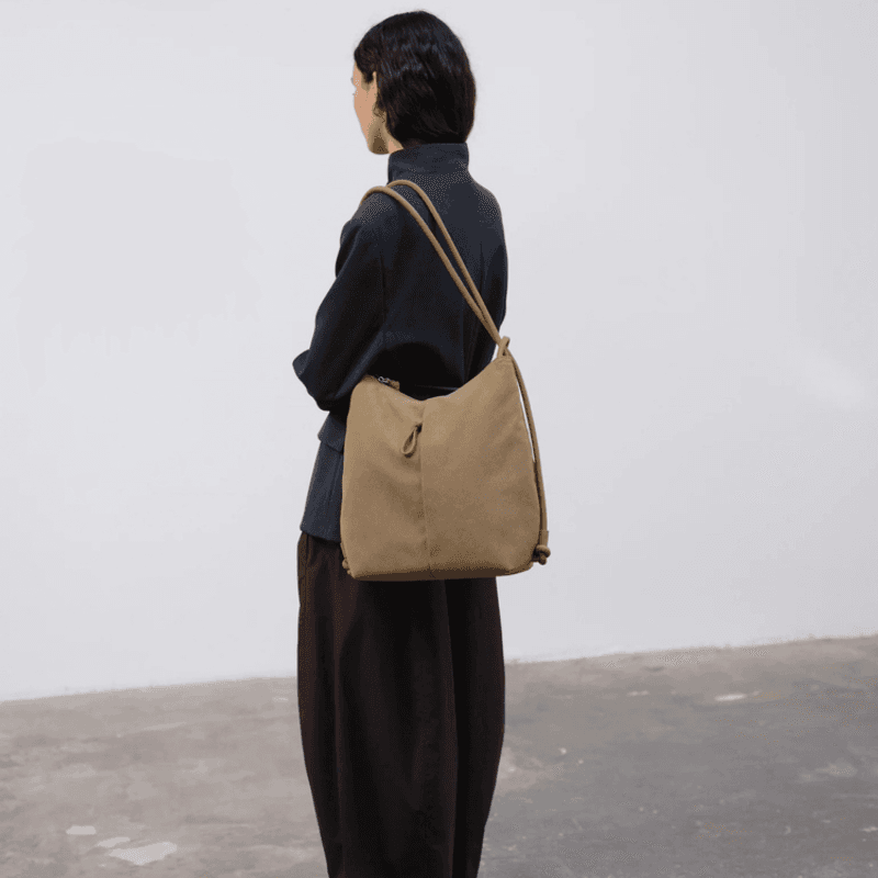 Elio Bag - Suede - Khaki