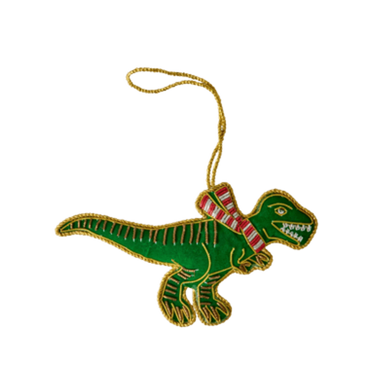 Juleoppheng med perler - T-Rex