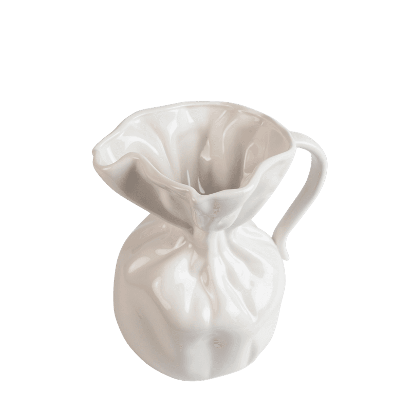 Crumple vase hvit