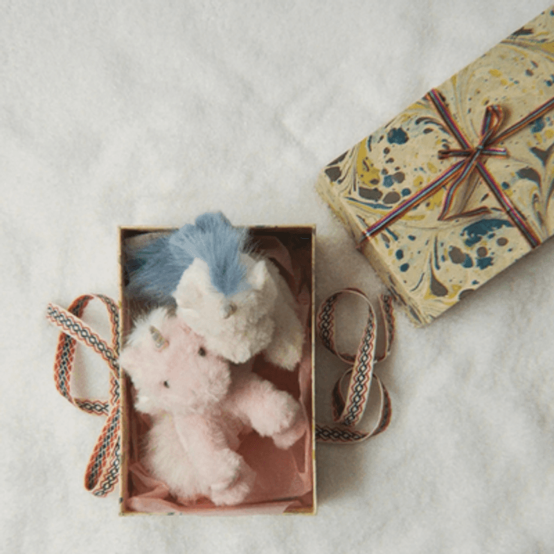 Kosebamse Magical Animals - Unicorn Off White