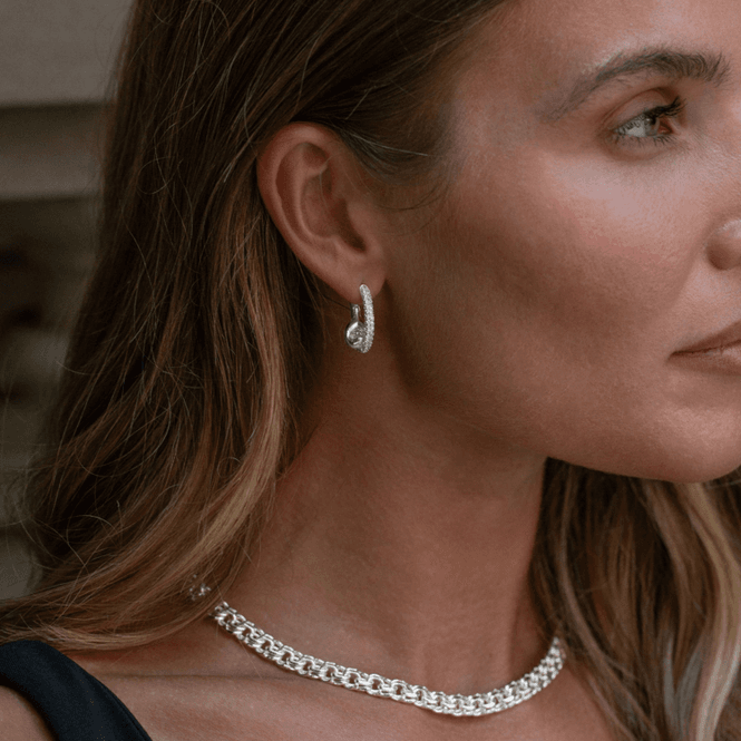 Hovedbilde Pavé Knot Earrings Silver