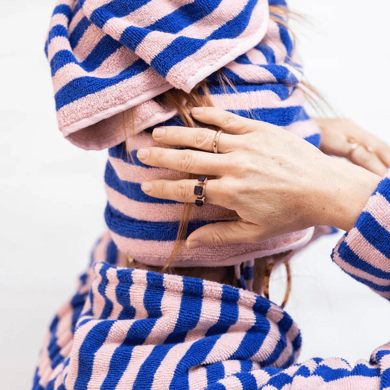 Naram morgenkåpe - dazzling blue & rose