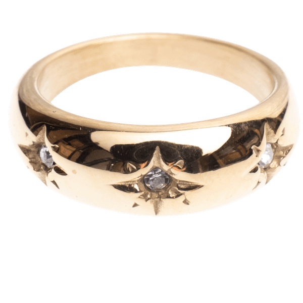 Hovedbilde Chunky star ring - Gull 