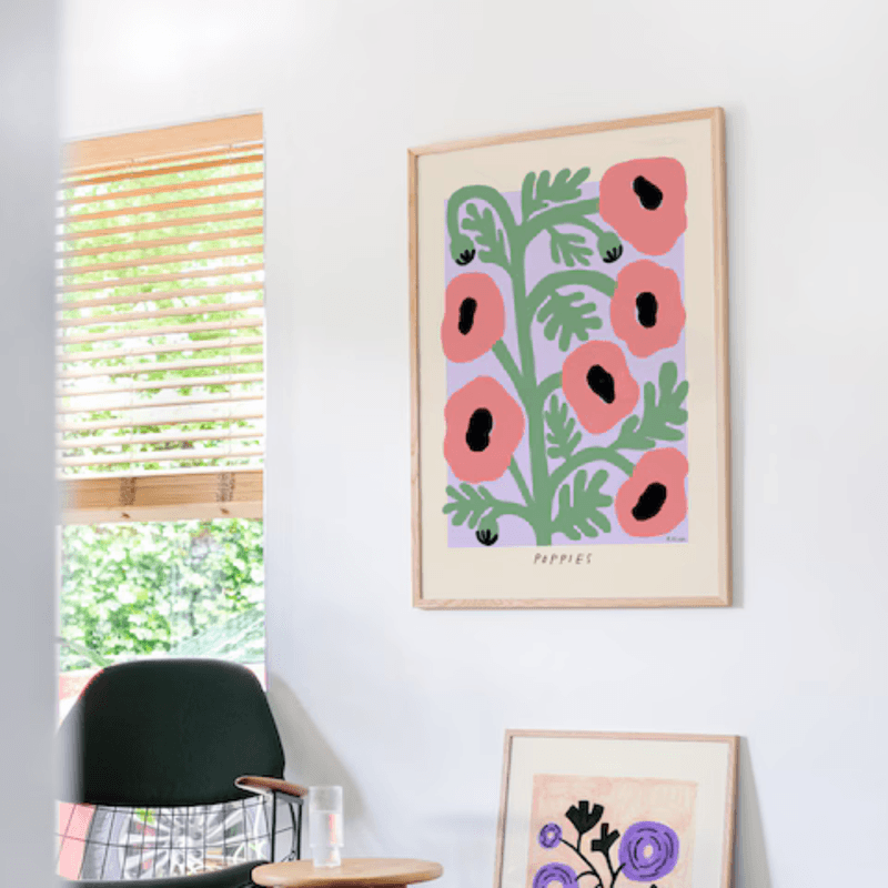 Poster - Pastel poppies