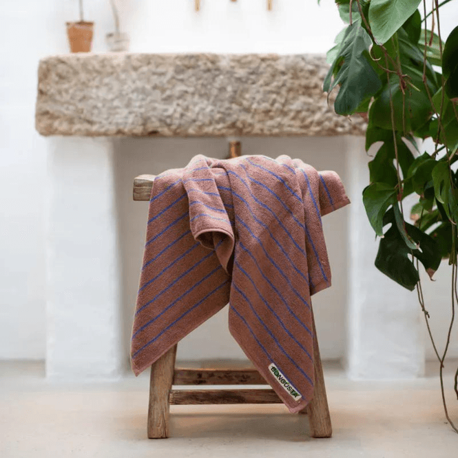 Hovedbilde Naram håndkle - Camel & ultramarine blue