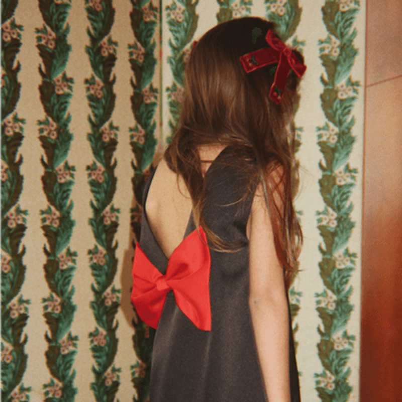 Juliette Bow Hair Clip 2-pk - Rød hårsløyfe