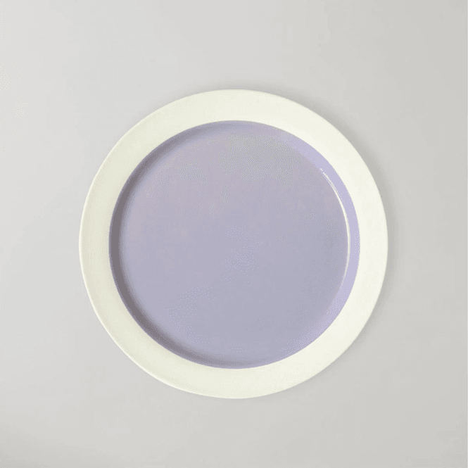 Hovedbilde CLAYWARE DINNER PLATE 1 stk - IVORY/LIGHT PURPLE