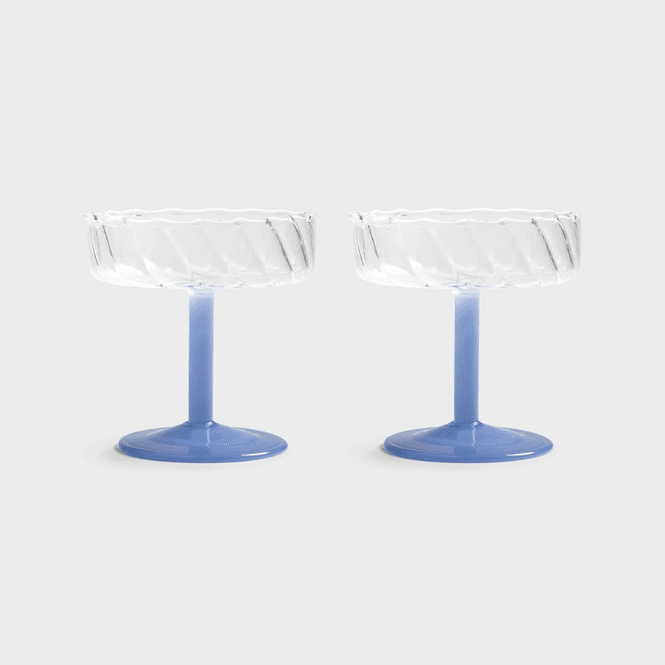 Hovedbilde Coupe twirl glass - blue