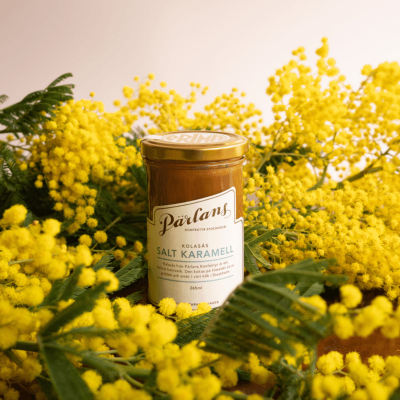 Karamellsaus med havsalt – glasskrukke