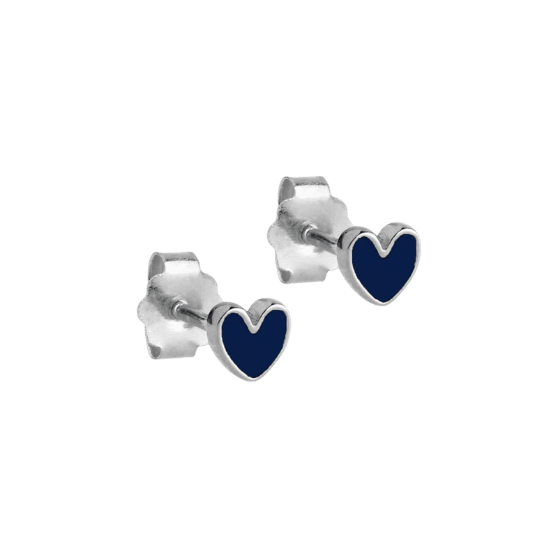 ENAMEL Studs, Amore sølv - Indigo