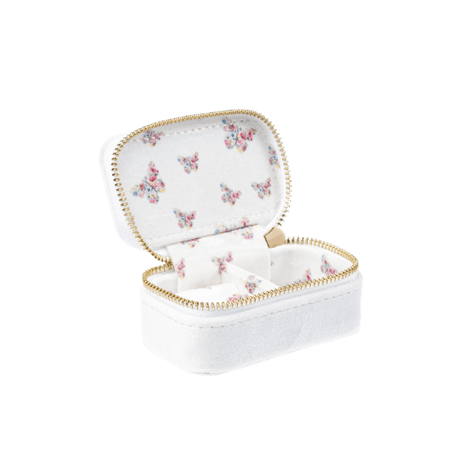Hovedbilde Smykkeskrin Micro - Velvet Off White butterfly