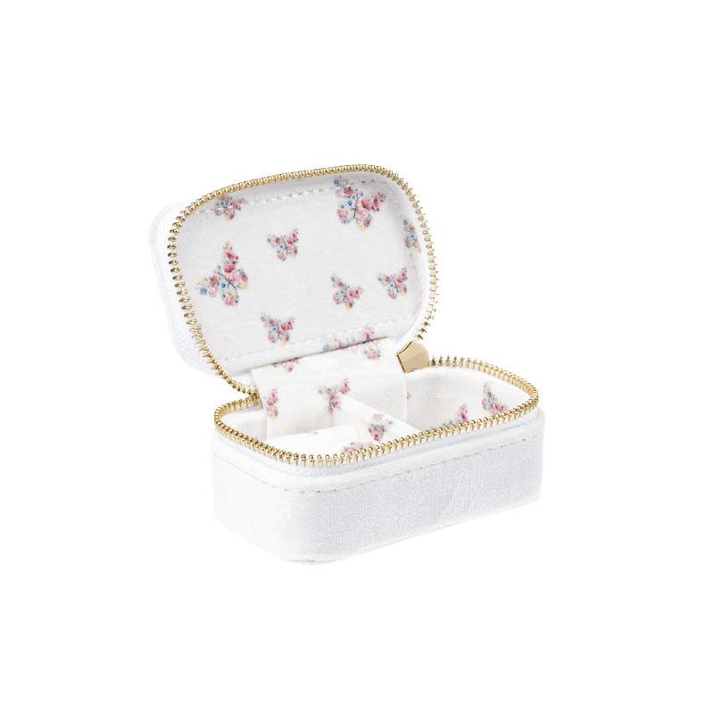Smykkeskrin Micro - Velvet Off White butterfly
