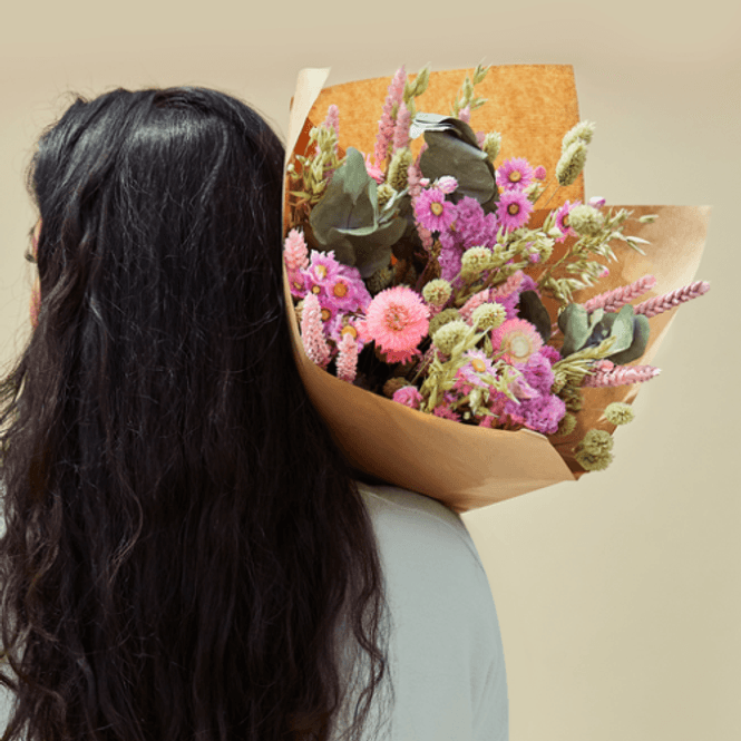 Hovedbilde Dried Flowers - Classic Bouquet - Rosa