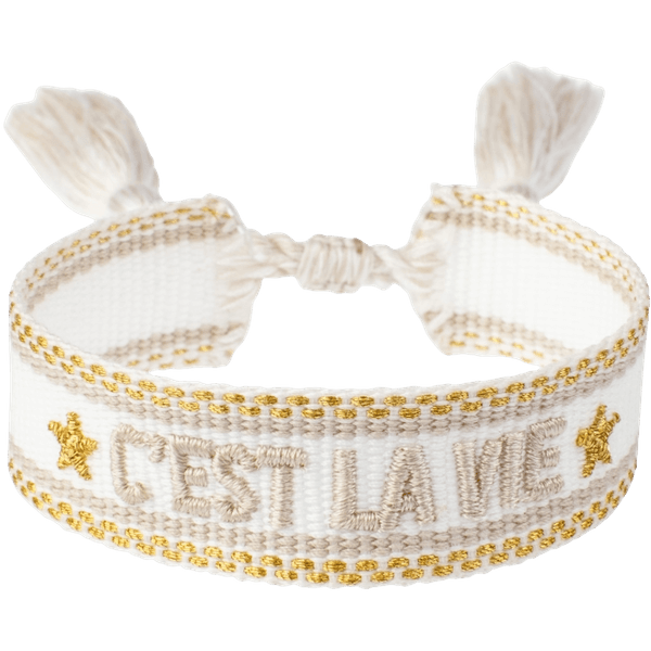 Hovedbilde Dark - Flettet armbånd white, sand & gold