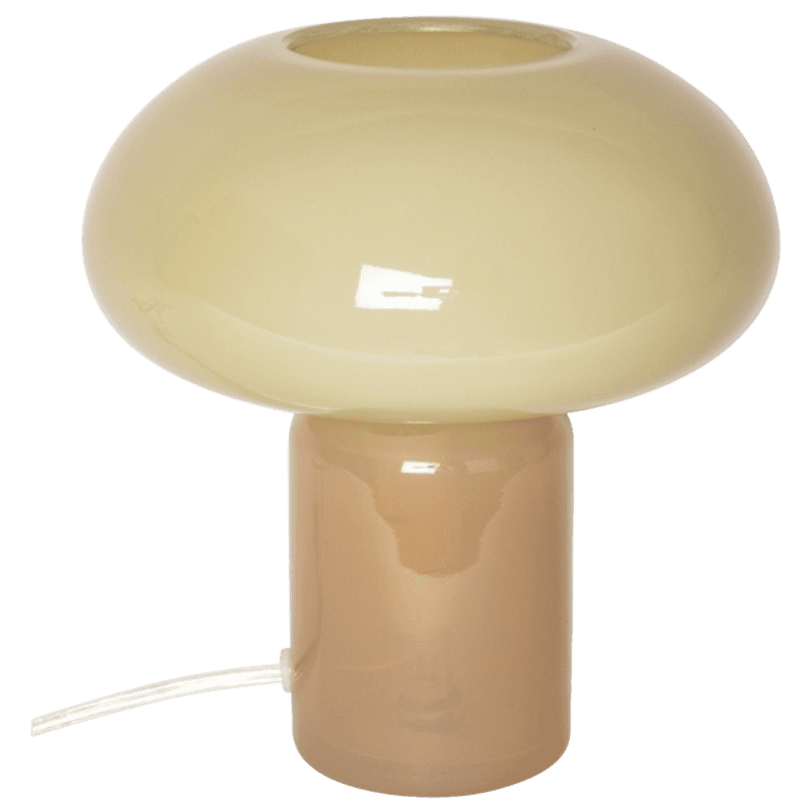 Glasslampe - beige/salvie