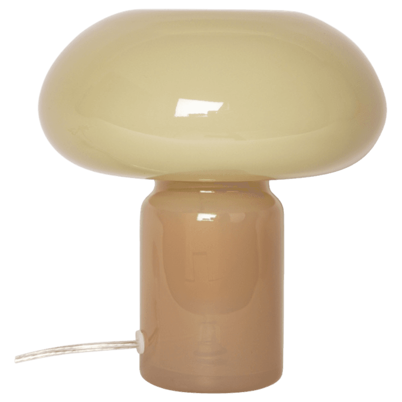 Glasslampe - beige/salvie