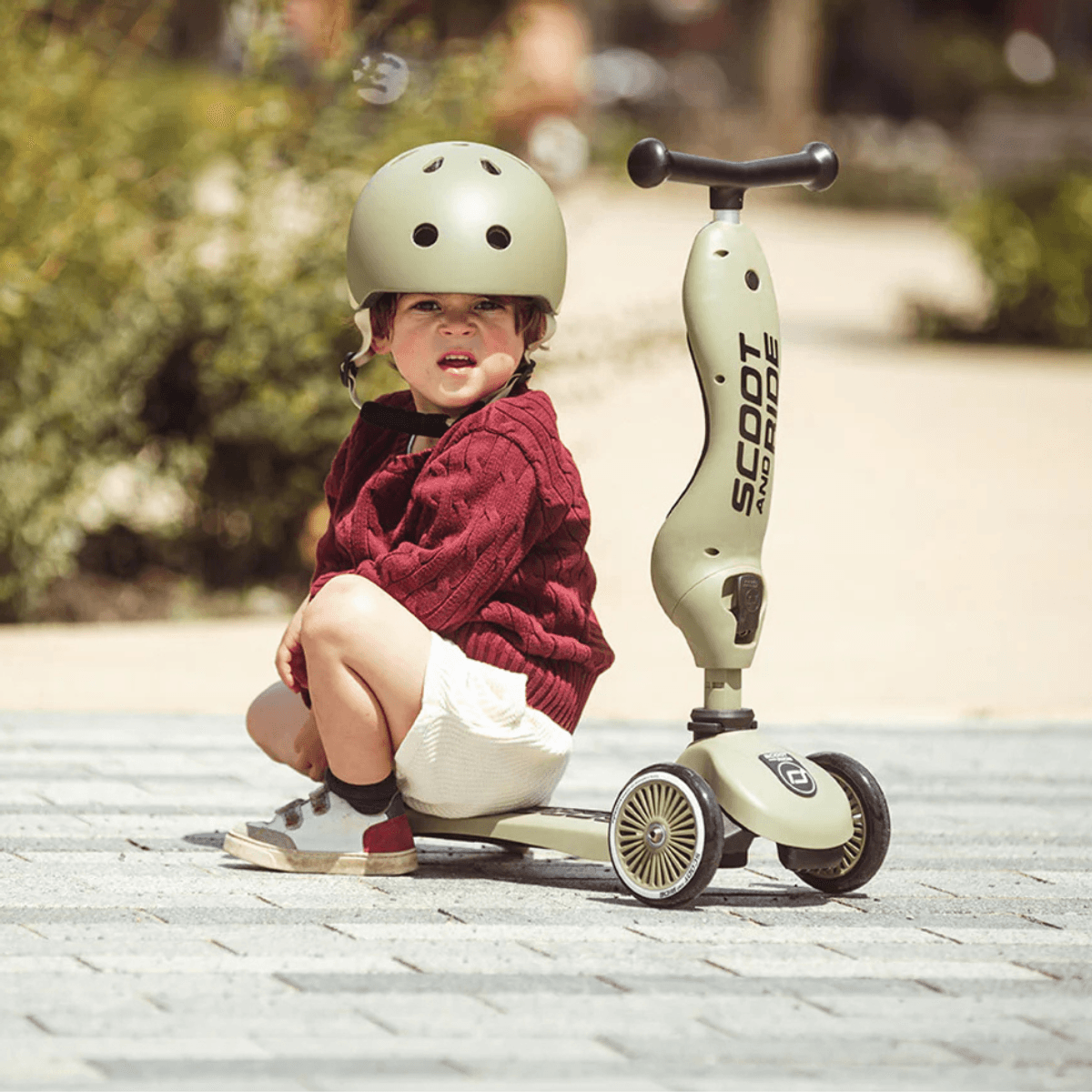 Scoot & Ride K1 sparkesykkel - Olive
