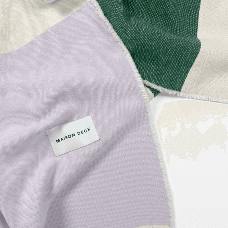 Check Bold Blanket Lilac Forest - 100% bomull