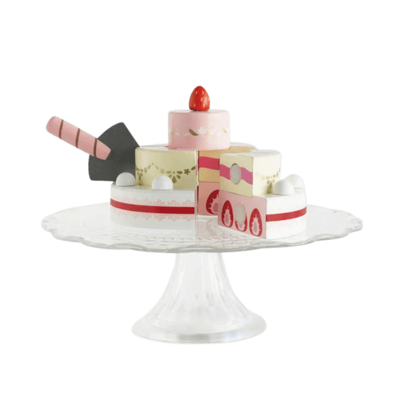 Lekemat i tre - jordbær bryllupskake 