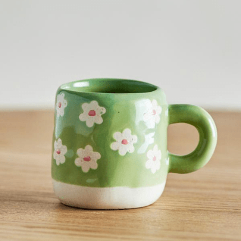 Mille kopp - Blomster grønn