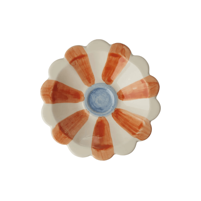 Keramikk skål - Håndmalt, blomster